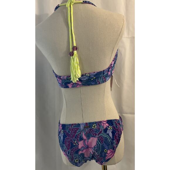 Victoria’s Secret REVERSIBLE Lace up Strappy BALI L+GEO KNOCKOUT M/L SWIM SUIT - Picture 8 of 13